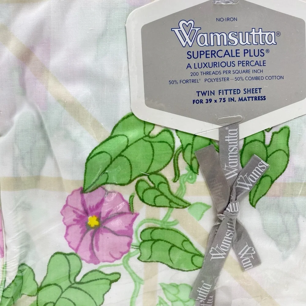 Wamsutta Christian Dior Exclusive Vintage Floral Twin Sheet Set NEW Old Stock
